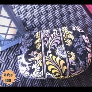 5/25 Vera Bradley black/yellow cosmetic bag